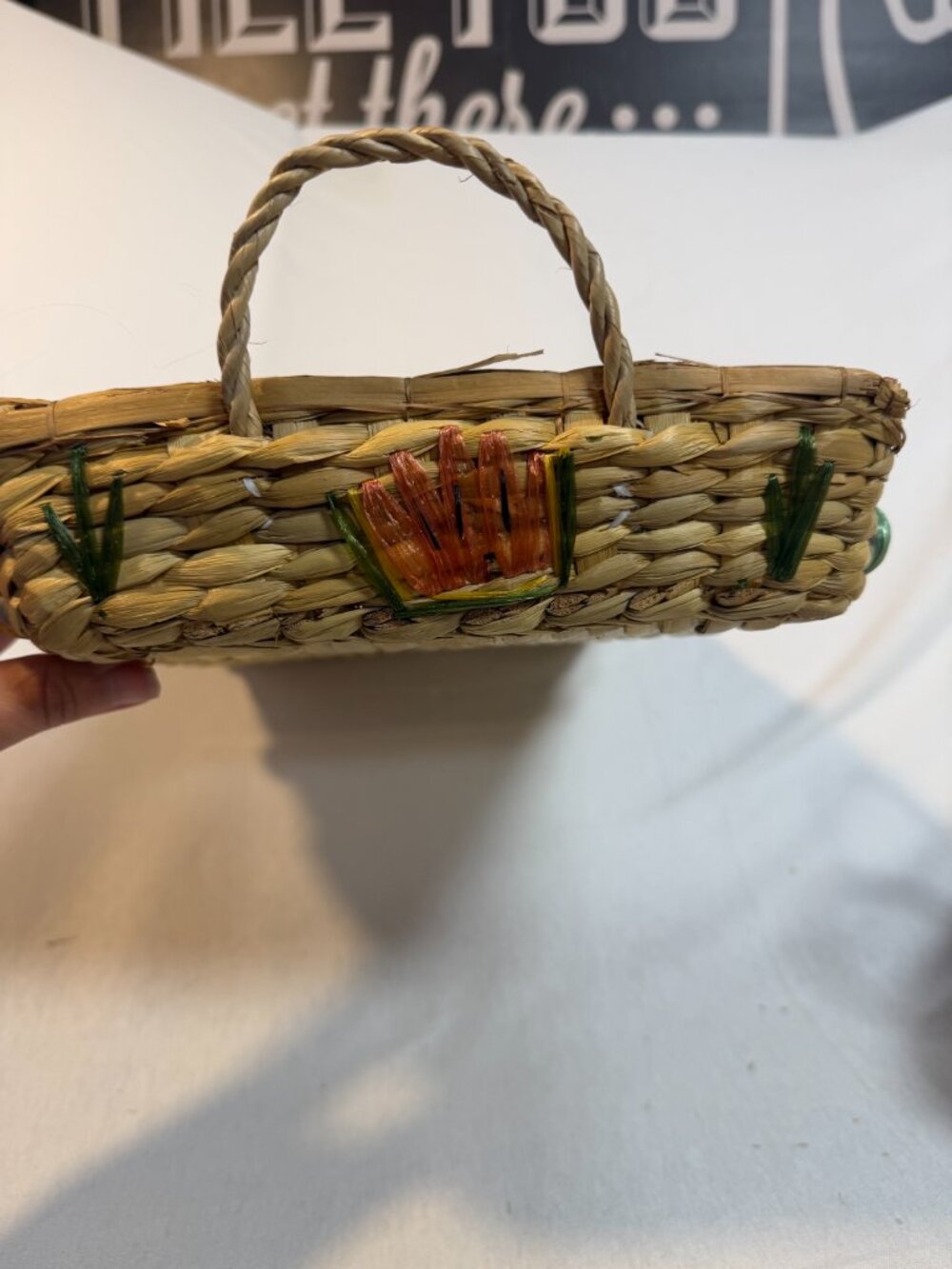 Nesting Baskets Set 3 Woven Straw Raffia Fruit Casserole Carrier Boho Vintage - Picture 9 of 9
